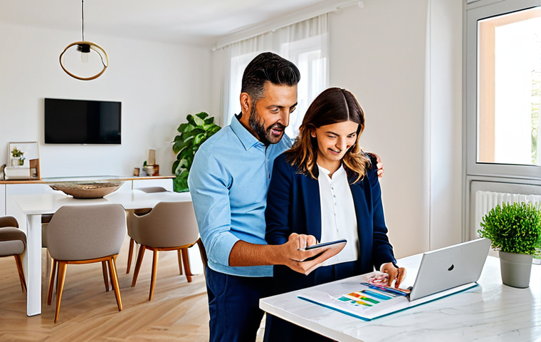 Modern Italian Family Investing**

"A bright and airy modern Italian apartment. A family (mother, father, child) are gathered around a tablet, looking at investment charts. The apartment features stylish Italian furniture and décor. The scene conveys a sense of financial planning and security.  Fully clothed, appropriate attire, safe for work, perfect anatomy, natural proportions, professional, modest, family-friendly, financial literacy."

**
